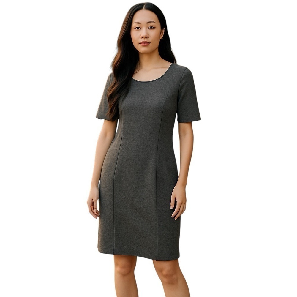 Banana Republic Elegant Gray Metallic Shine Women's Dress